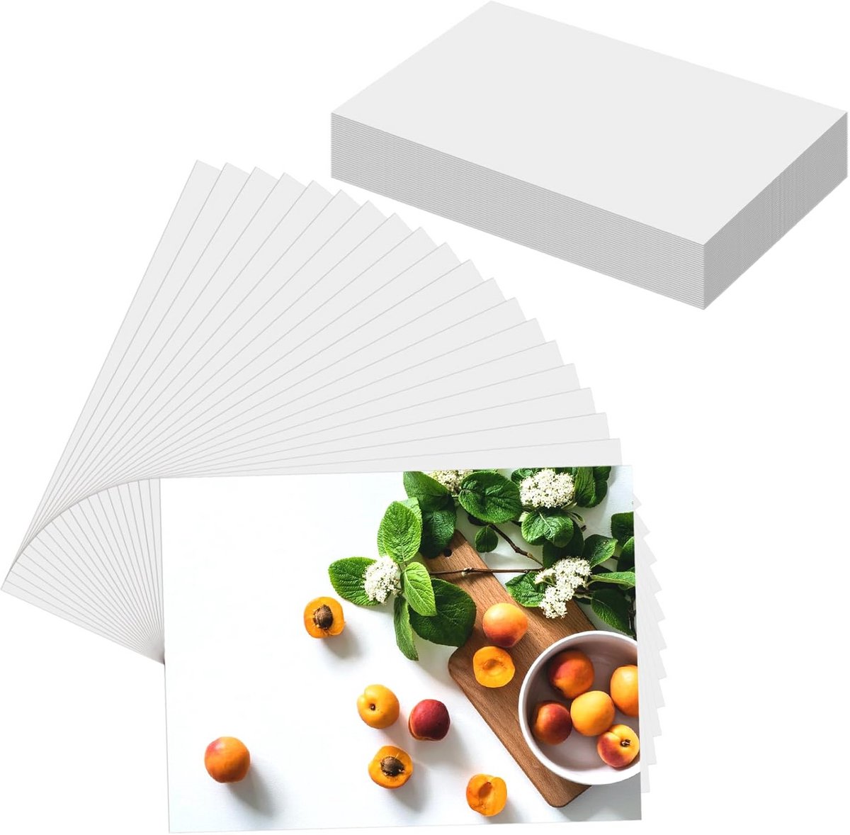 50 Vel Premium Fotopapier Glanzend 3,5x5 Inch - Direct Droog Papier voor Printer