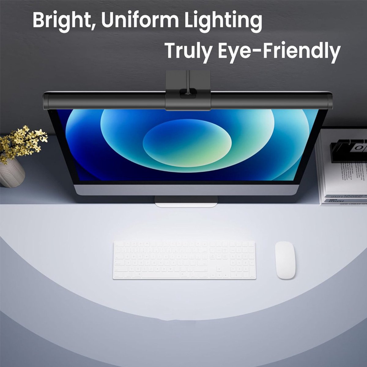 Monitor lamp-Monitor light-57 cm dimbare LED-displaylamp-Vrije controle over de helderheid - met draaiknopafstandsbediening, USB-voeding, niet-verblindend - oogvriendelijke monitorverlichting bureaulamp thumbnail 4