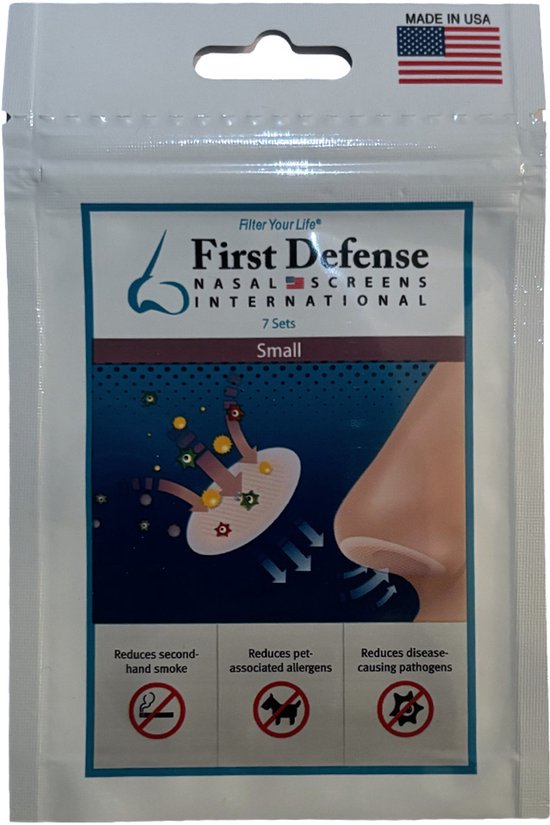 First Defense Nasel Screens - Filtres nasaux - Filter Your Life - Small - 7 Pièces