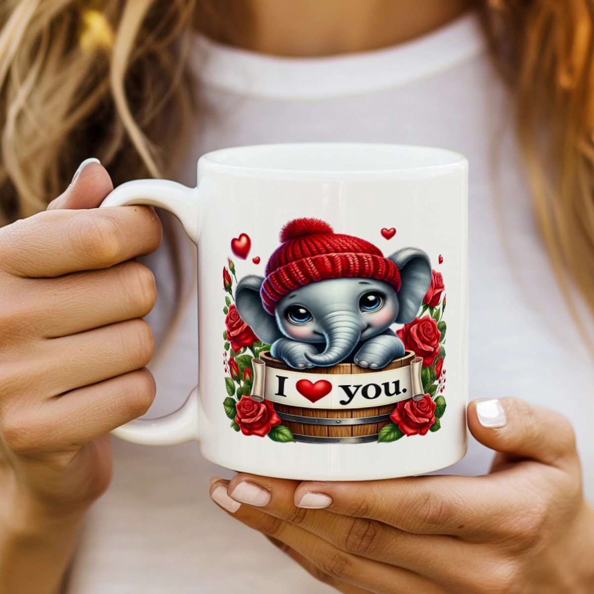 Valentijns Mok 300 ml – Keramische Koffiemok – Liefdevol Design – Cadeau voor Valentijnsdag