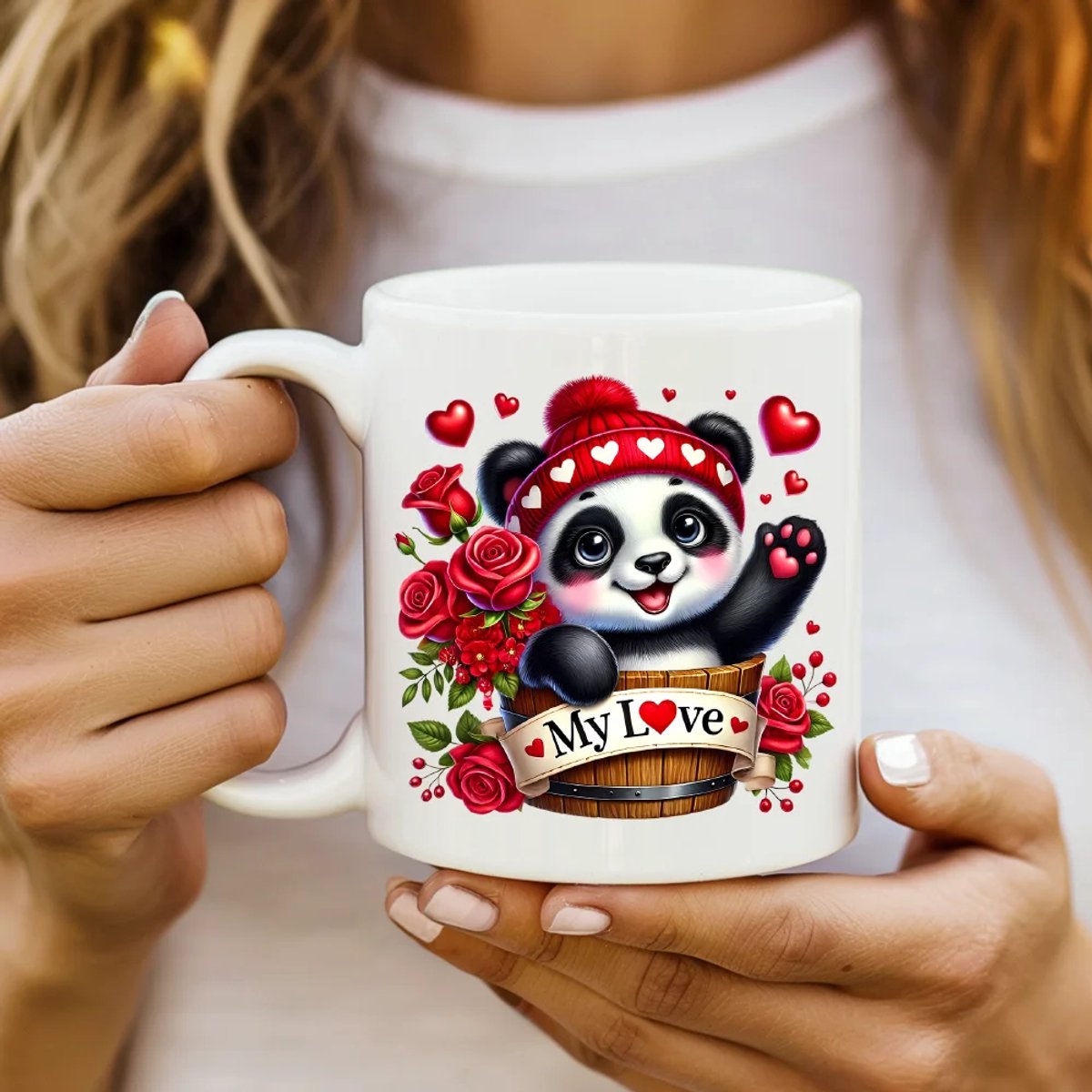 Valentijns Mok 300 ml – Keramische Koffiemok – Liefdevol Design – Cadeau voor Valentijnsdag