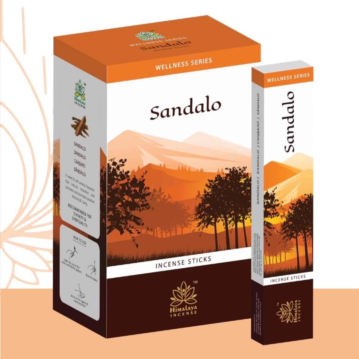 Himalaya Premium Sandalo Wierook Stokjes 12 x 15 g - Sandelhout Agarbatti | Voor Dagelijkse Pooja & Gebed | Langdurige Aroma Geur | Ontspanning, Rust & Positieve Sfeer met Kajal Sticker