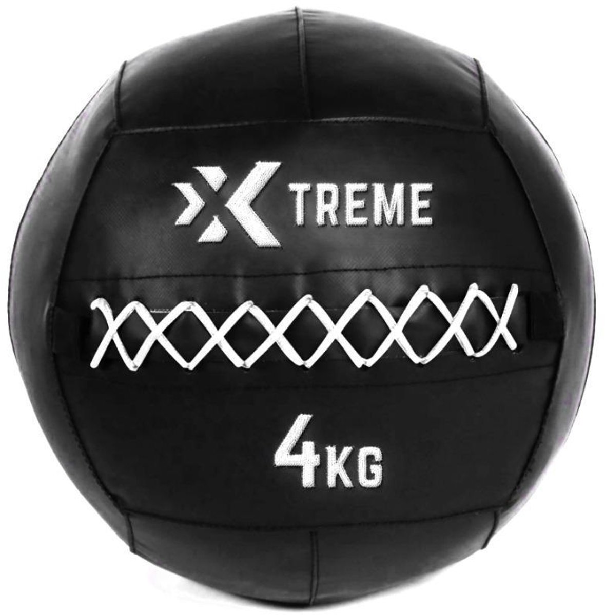 Xtreme Fitness Wall Ball Premium Zwart 4Kg - medicijnbal – medicine ball – wall ball – crossfit - Gewicht bal - medicine ballen - Hyrox Training - Comfortabele grip Voor Krachttraining en Functionele Oefeningen - Wall Ball voor Full Body Workouts