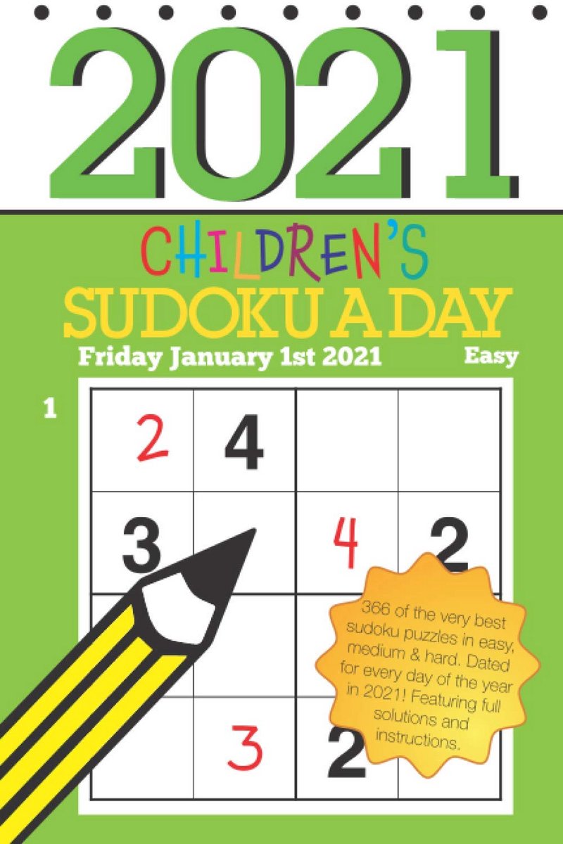 Dagelijkse Sudoku Puzzelboek voor Kinderen met 366 Uitdagingen