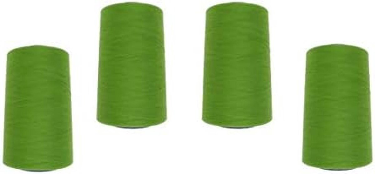 4 Klossen Overlock Garen Polyester Naaigaren 120 Lichtgroen 5000m