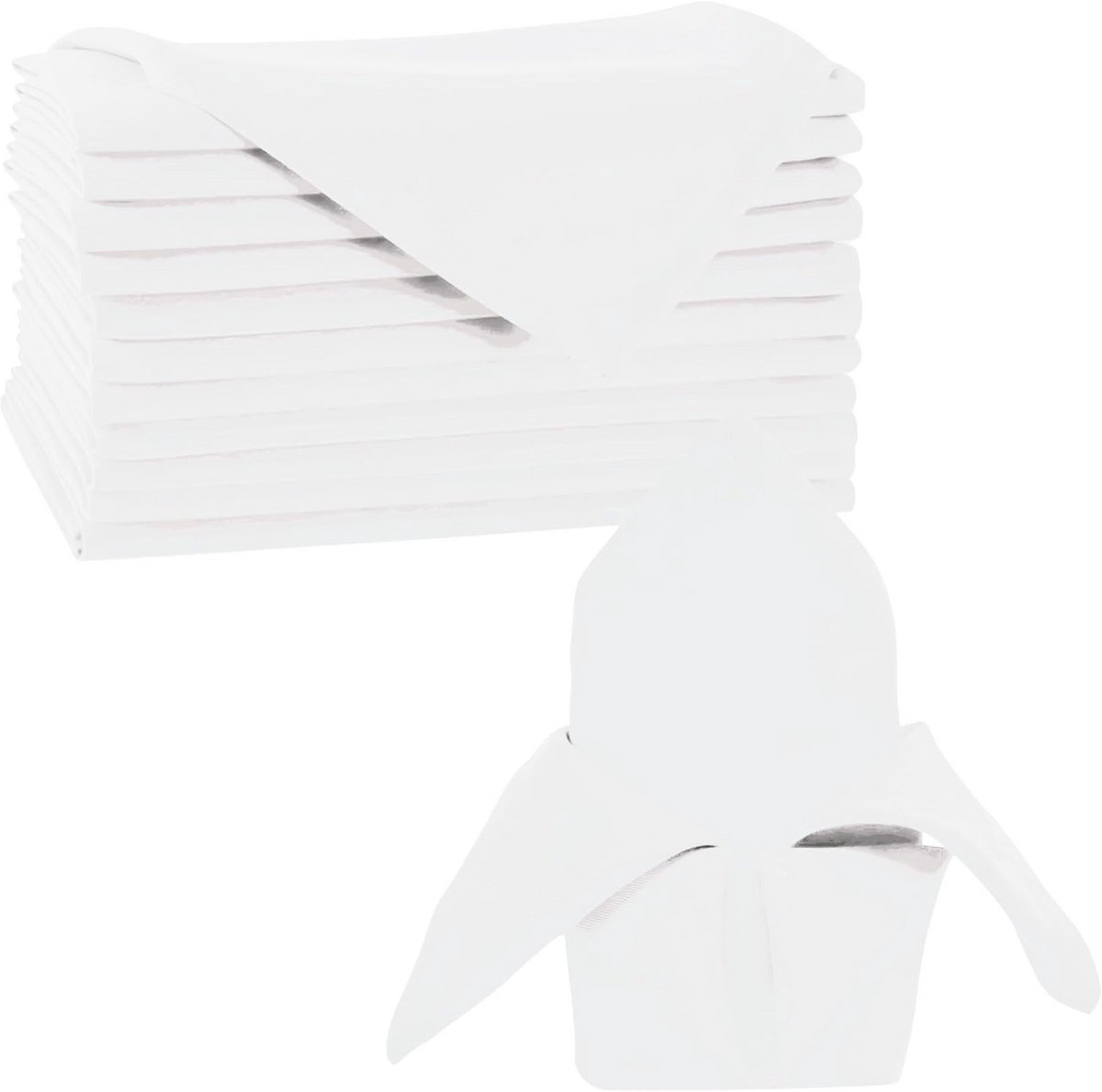 50x50 cm Witte Polyester Tafelservetten Herbruikbaar voor Diner en Evenementen