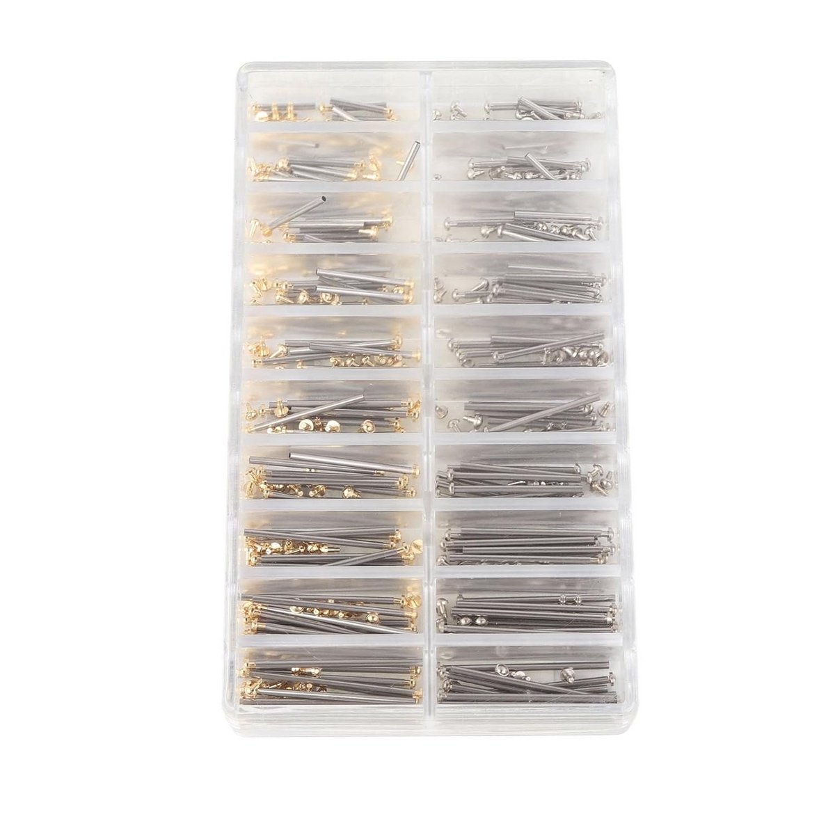 200x Horlogeband Schroefbuisjes Set RVS - 10 Maten Verbinder Reparatie Onderdelen