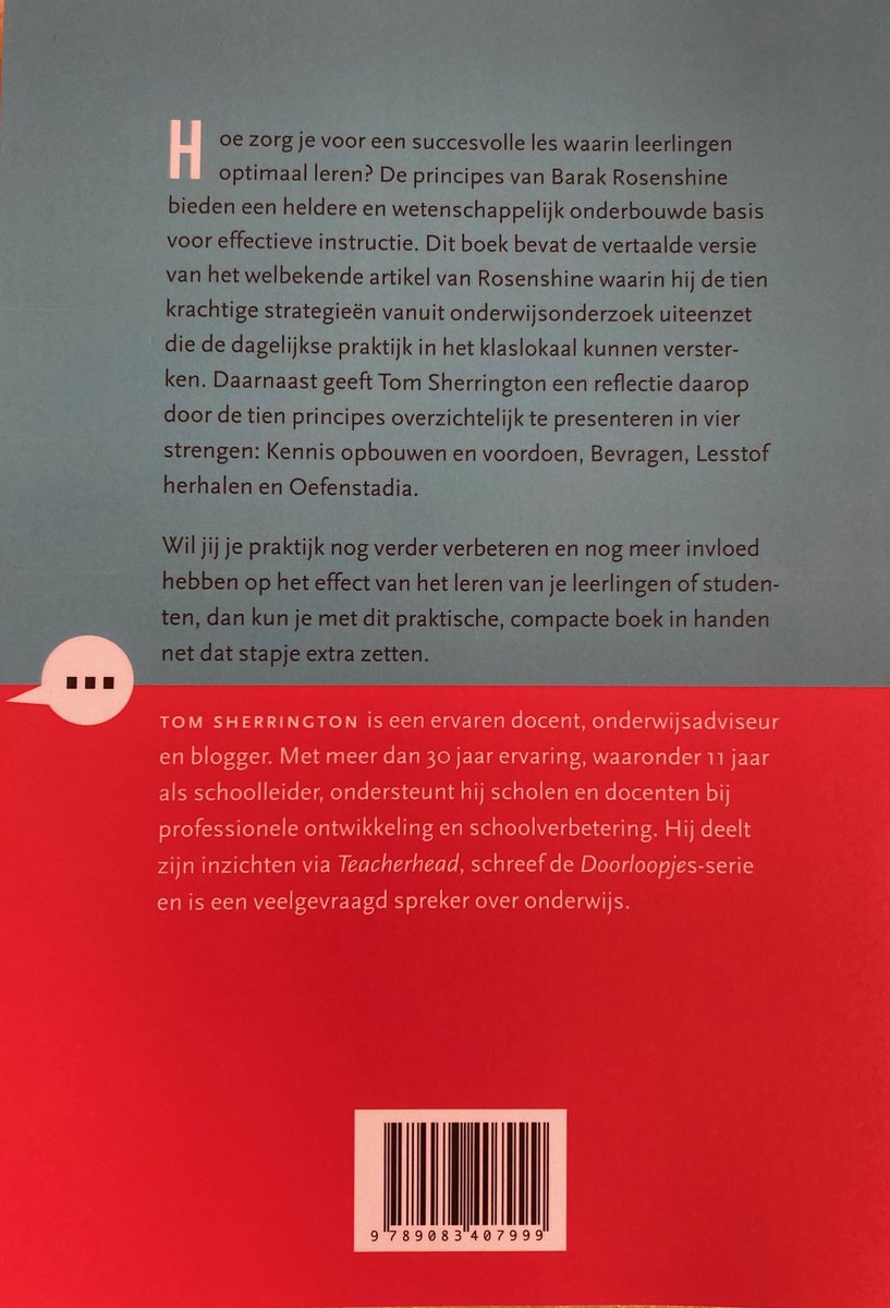 De principes van Rosenshine - back cover