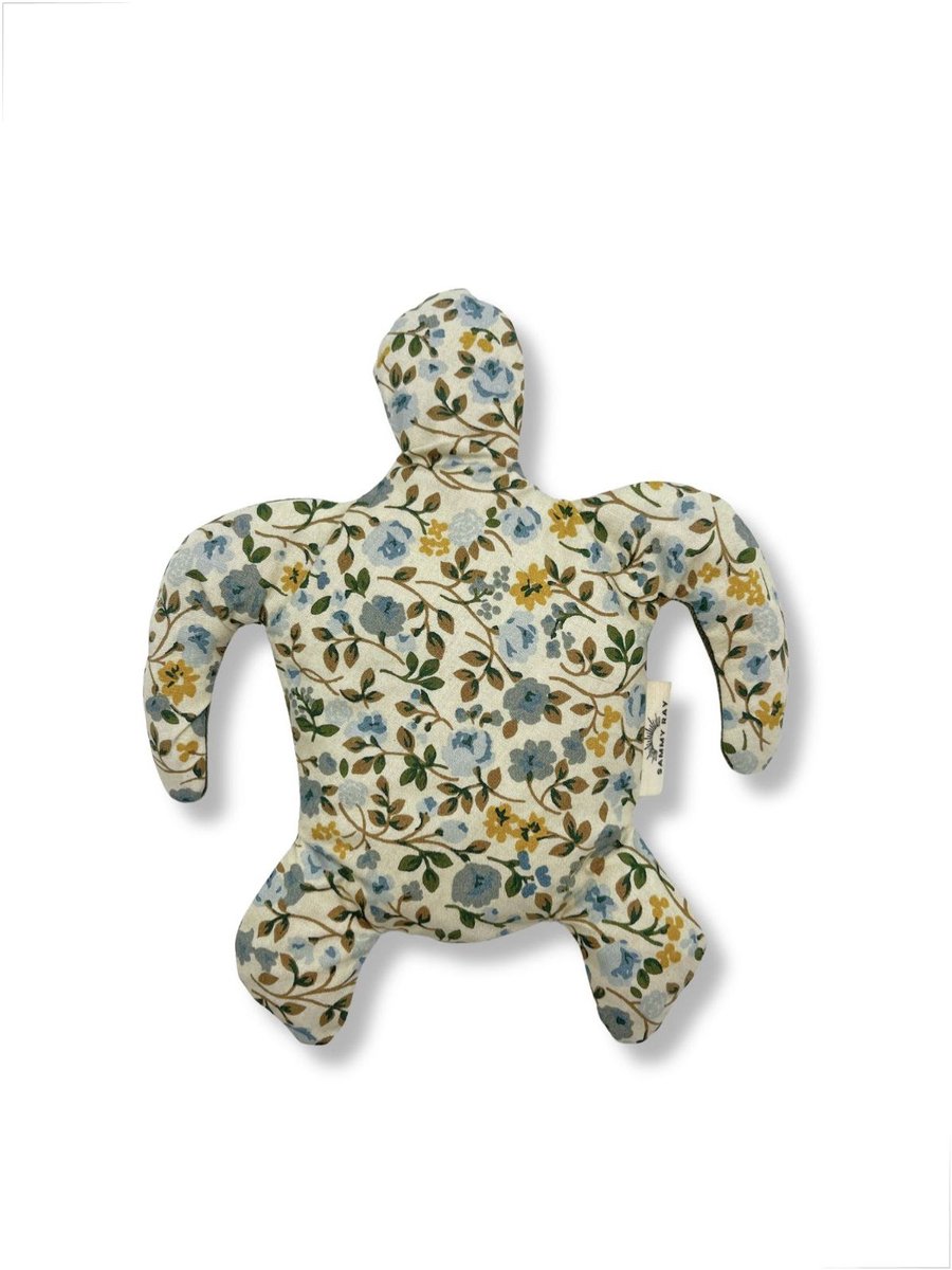 Warmteknuffel lavendel - Schildpad - Groene bloemen - Duurzaam cadeau - Lavendel tarwe vulling