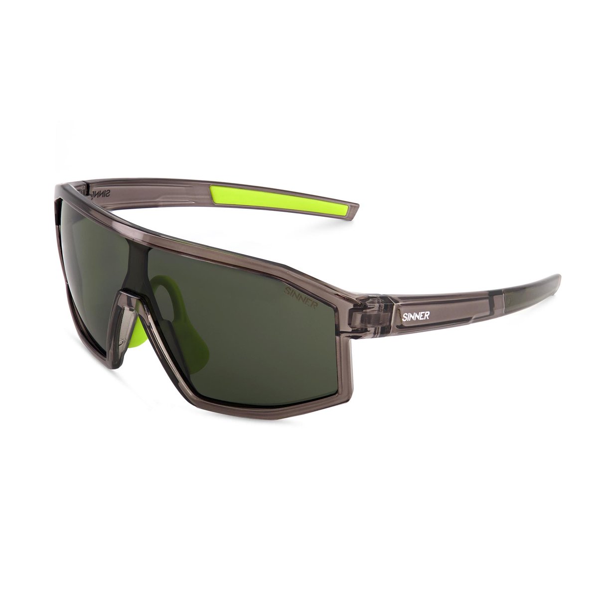 SINNER Lys - Sportbril/ Zonnebril - Grijs/ groen - Junior - One size - BIO based frame