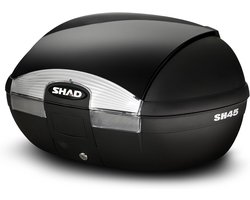 Zwart Topkoffer Deksel voor SHAD SH45 Motorfiets Bagage