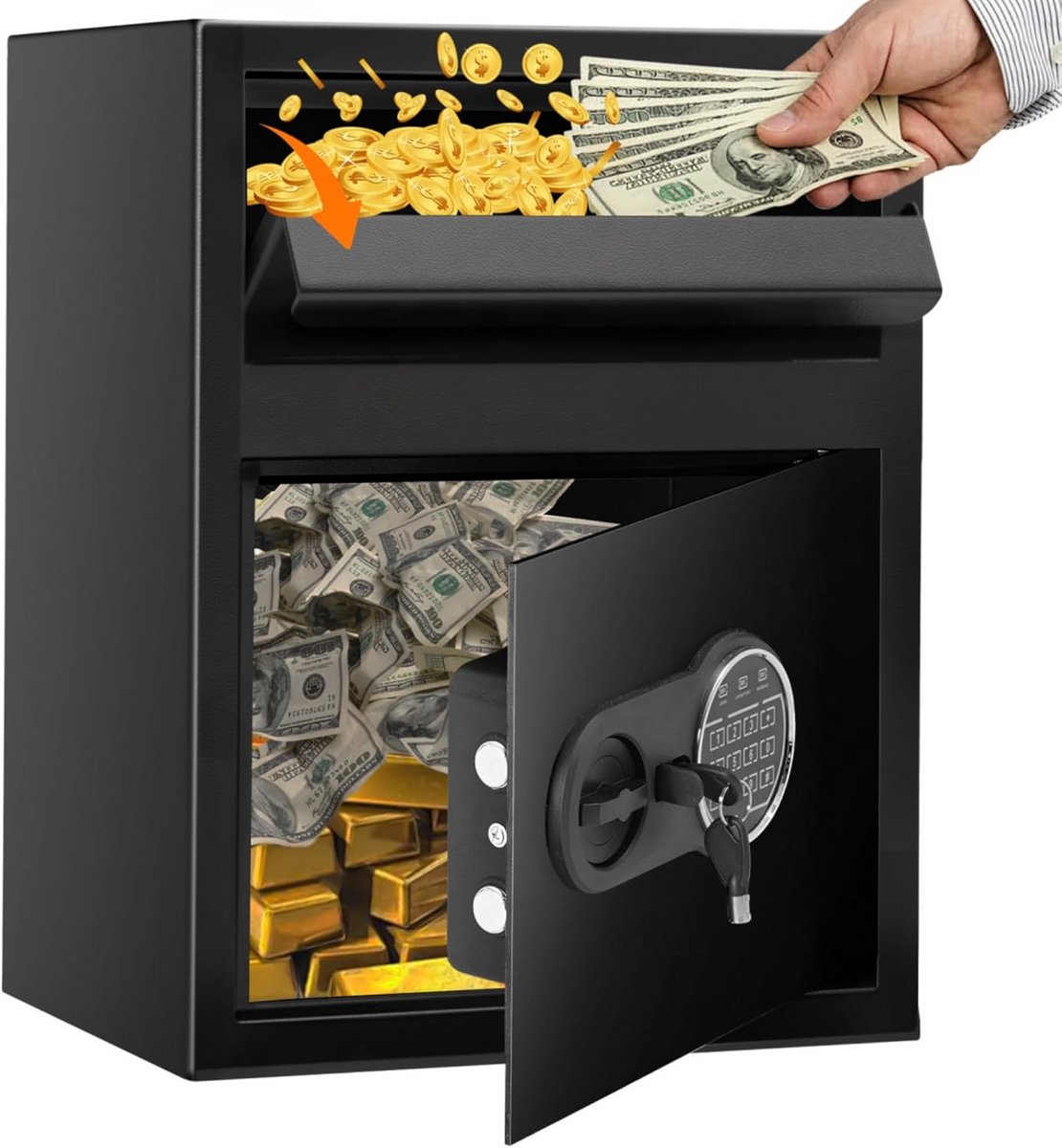Grote Inwerpkluis met Slot voor Geld en Documenten