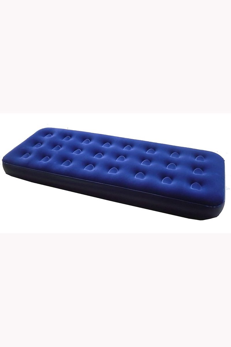 Comfortabel Eenpersoons Luchtbed met Elektrische Pomp - Camping & Logeerluchtmatras Blauw