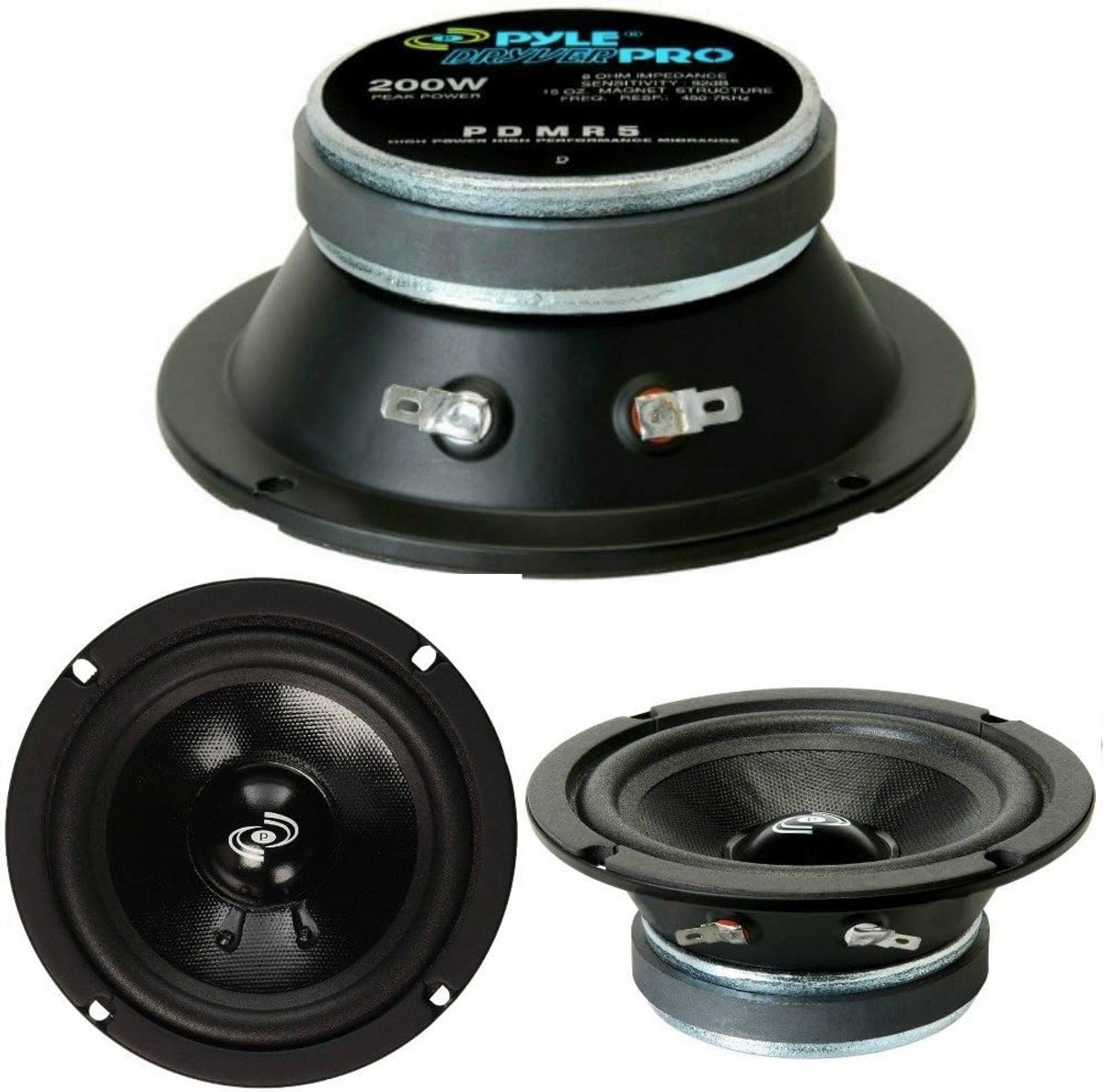 5 Inch Midrange Luidspreker 100W RMS 8 Ohm Hoog Rendement voor Hifi en Auto Audio