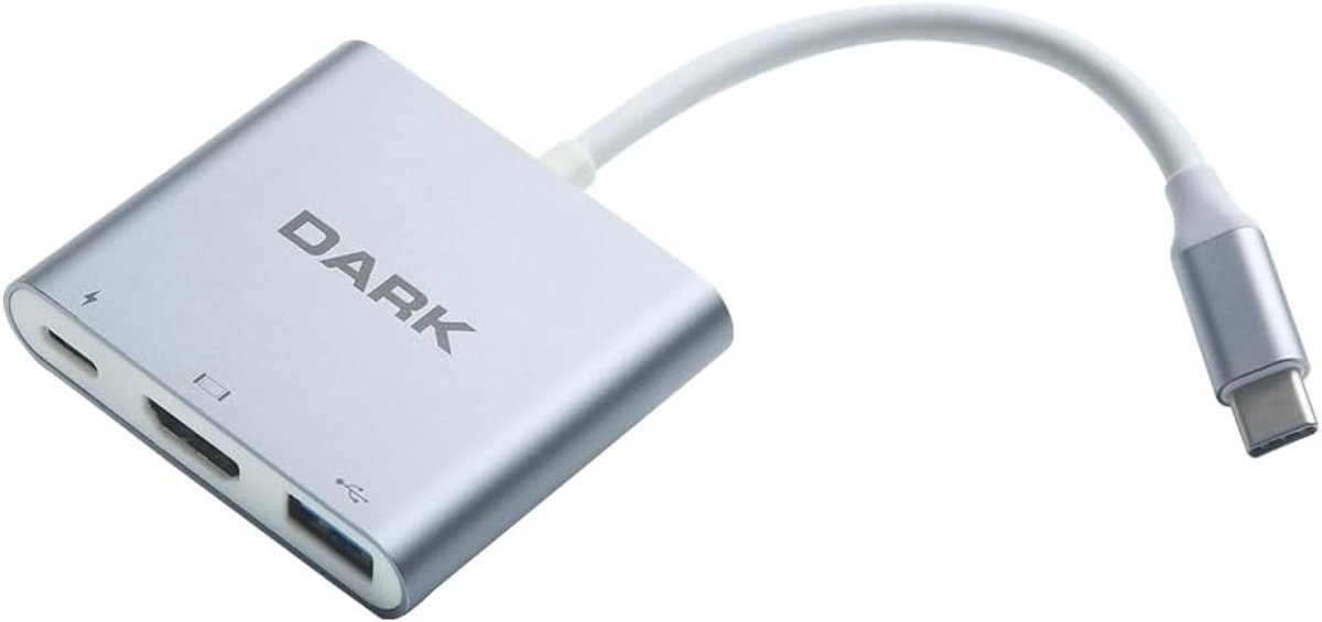 USB-C Hub met HDMI, Gigabit Ethernet en USB 3.0 Poorten, Wit