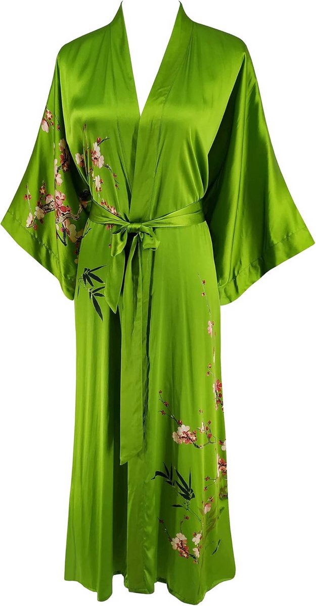 Luxe Dames Kimono Badjas van 100% Zijde voor Ontspanning en Speciale Gelegenheden