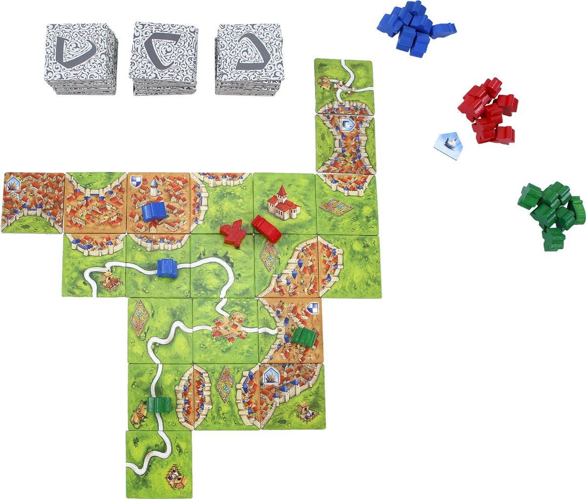 999 Games - Carcassonne: Kooplieden & Bouwmeesters - Uitbreiding 2 - Nieuwe Versie - NL -EN — afbeelding 6