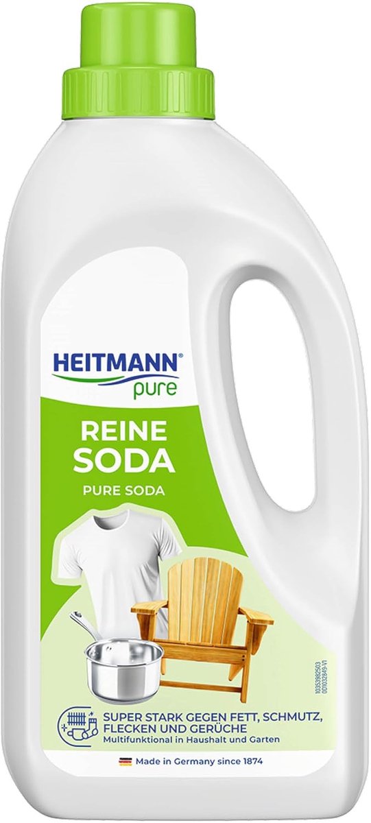 HEITMANN pure Pure Soda 1L – Natuurlijke Allesreiniger tegen Vet, Vuil & Geuren
