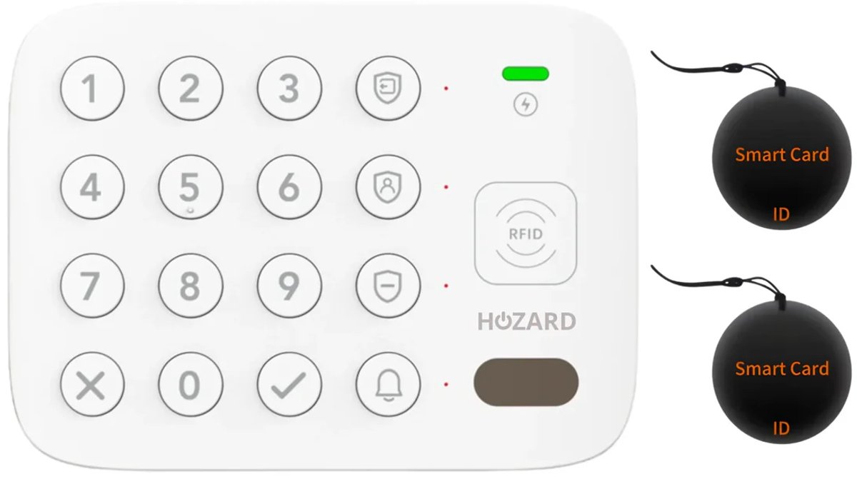 Hozard® Slimme Bedieningspaneel V2 - Langdurige Batterij - Keypad - 2 RFID Tags