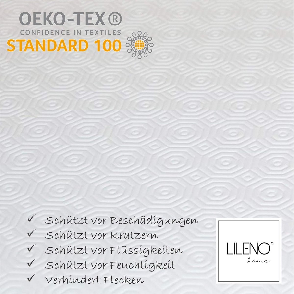 Waterdichte en Antislip Molton Tafelbeschermer Wit 110 x 600 cm