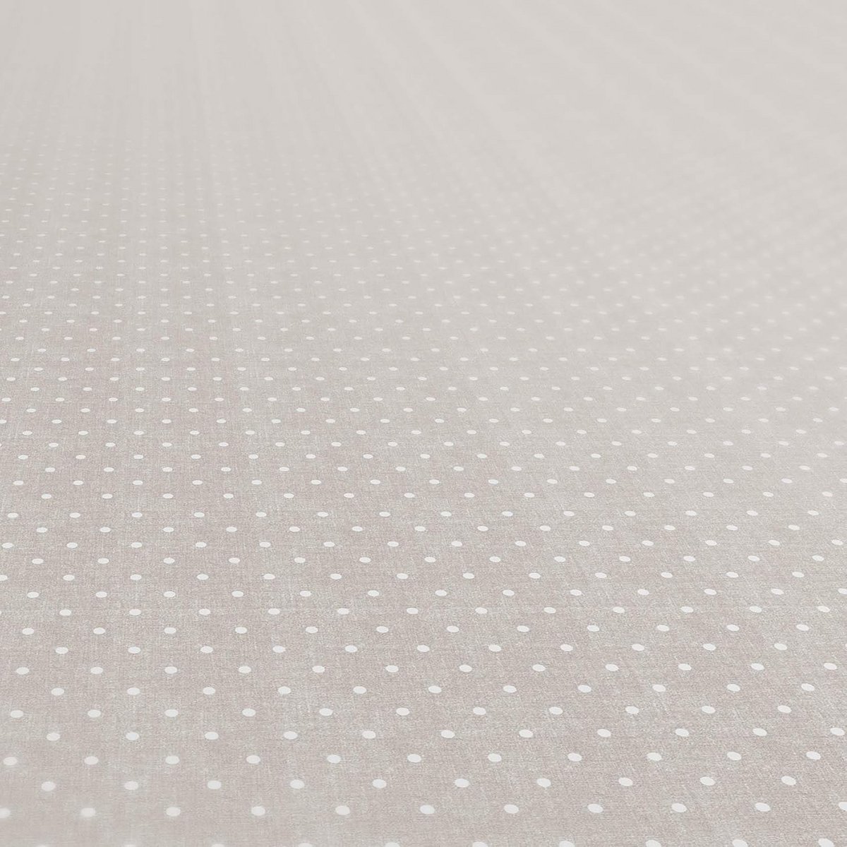 Ronde Tafelzeil Beige Met Stippen Rand Afgewerkt 140 cm