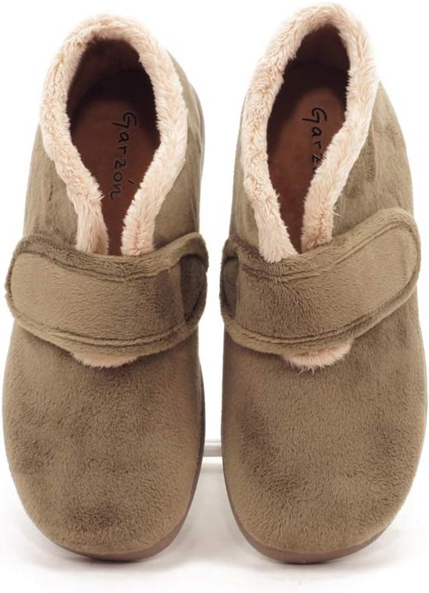Comfortabele Pantoffels met Klittenband voor Dames Brede Voeten
