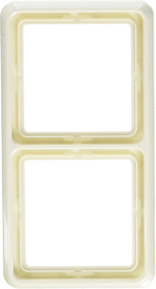 Dubbel Wisselframe voor Schakelaars en Wandcontactdozen Wit