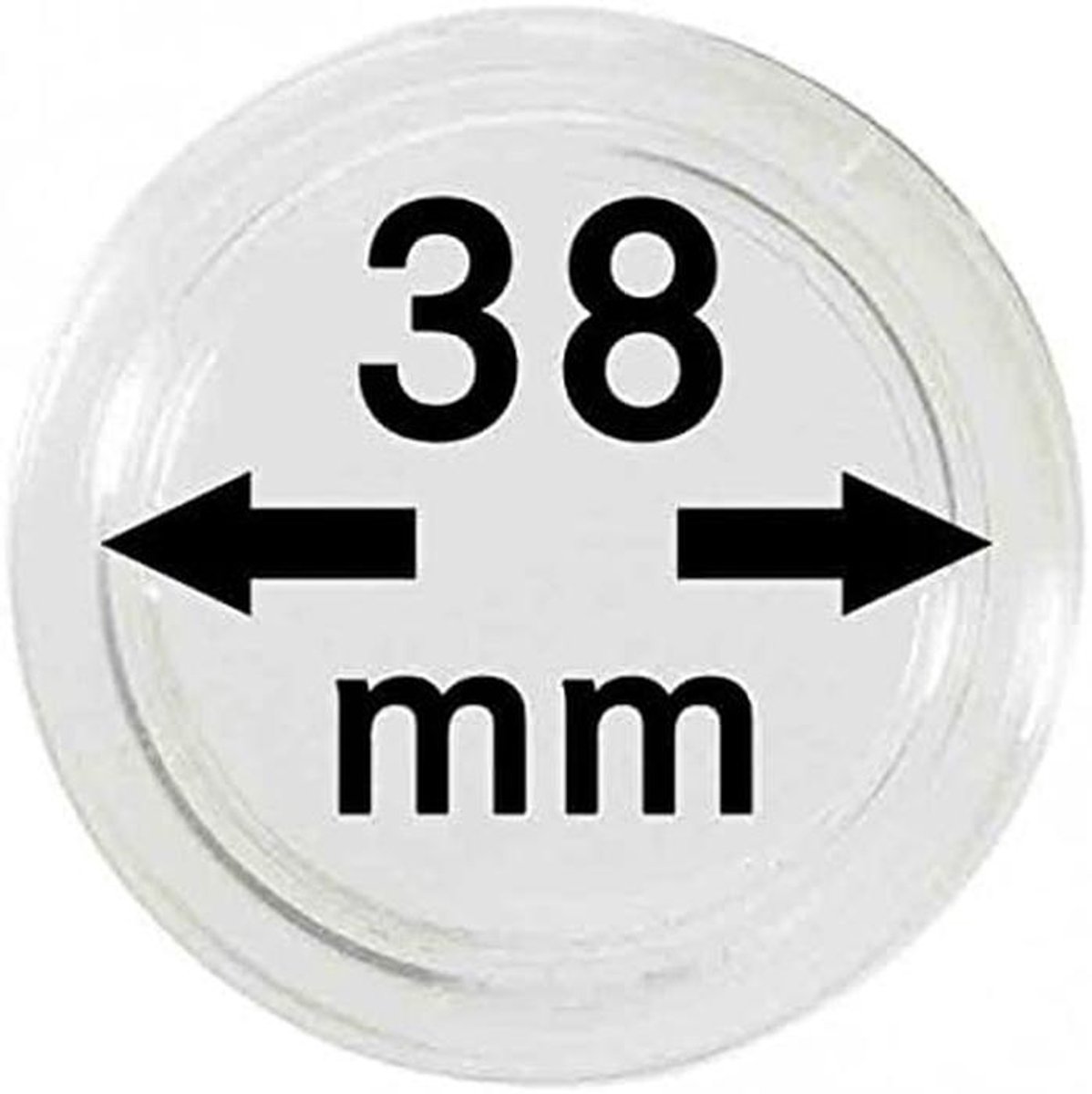 Munt capsules 38 mm 10 stuks - Krasbestendige oppervlakte