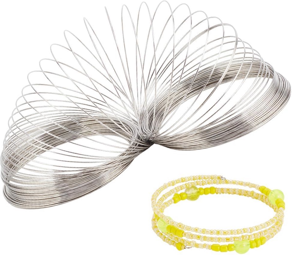 500 Zilveren Memory Wire Kralendraad voor Armbanden en Sieraden Maken