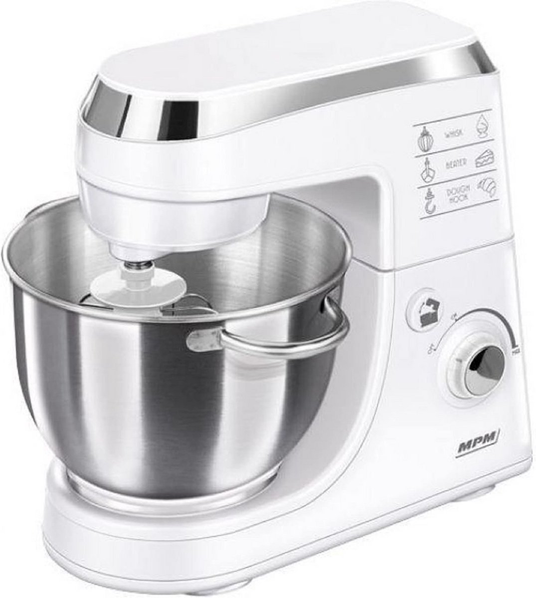 Professionele Keukenmachine met Planetaire Mixer, 1000W en 2 RVS/Kunststof Kommen (4.2L)