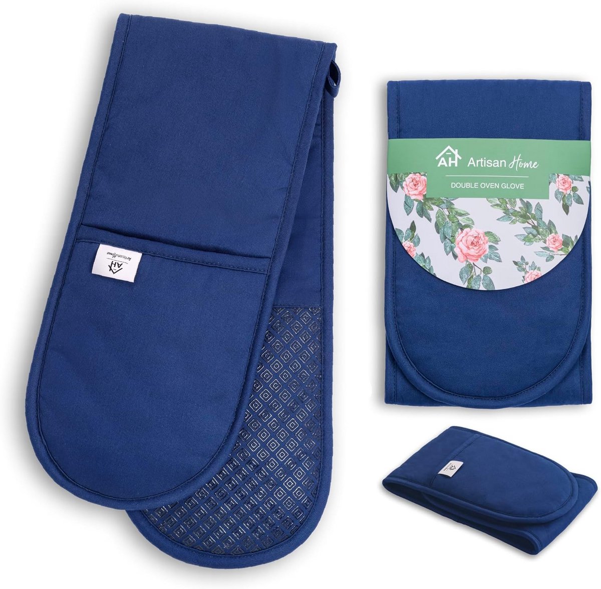 Hittebestendige Ovenwanten voor Keuken en BBQ - Marineblauw