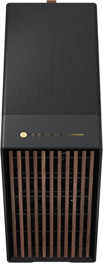 Grote PC Behuizing voor Gaming en Desktop met Houten Accent en ...
