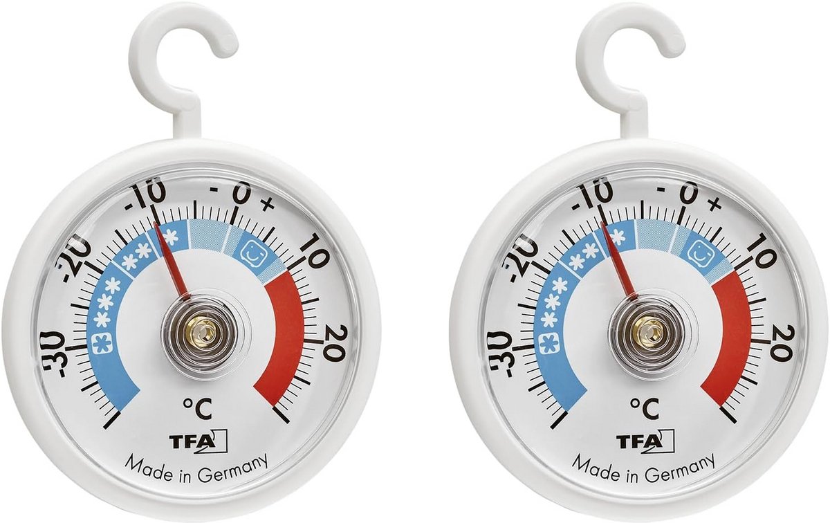 Set van 2 Analoge Koel- en Vriesthermometers met Koelzones tot -40 °C
