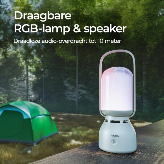 Xenon Smart X6850 Draagbare Lamp met Bluetooth Speaker - RGB Sfeerlamp & Draadloze Speaker - Binnen en Buiten - Oplaadbaar - Nachtlamp & Muziek Lamp - Zwart van Merkloos — afbeelding 3
