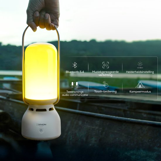 Xenon Smart X6850 Draagbare Lamp met Bluetooth Speaker - RGB Sfeerlamp & Draadloze Speaker - Binnen en Buiten - Oplaadbaar - Nachtlamp & Muziek Lamp - Zwart van Merkloos — afbeelding 4