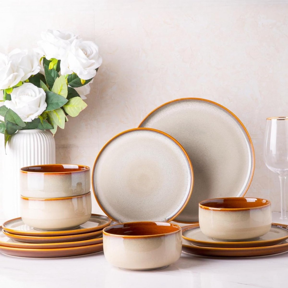 Serviesset 8 Persoons - Serviessets - Bordenset - Chique Bordenset - Porselein - Tafelservies