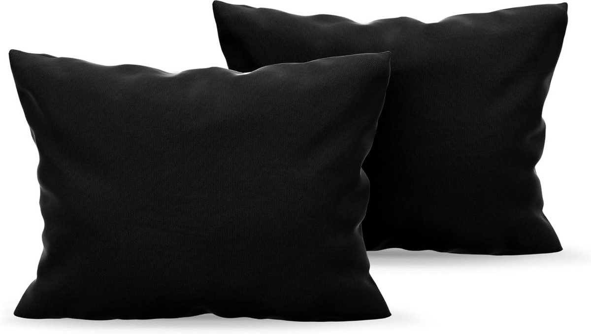 Comfortabele Kussensloop 50x80 Zwart - Hypoallergeen & OEKO-TEX Gecertificeerd Polyester