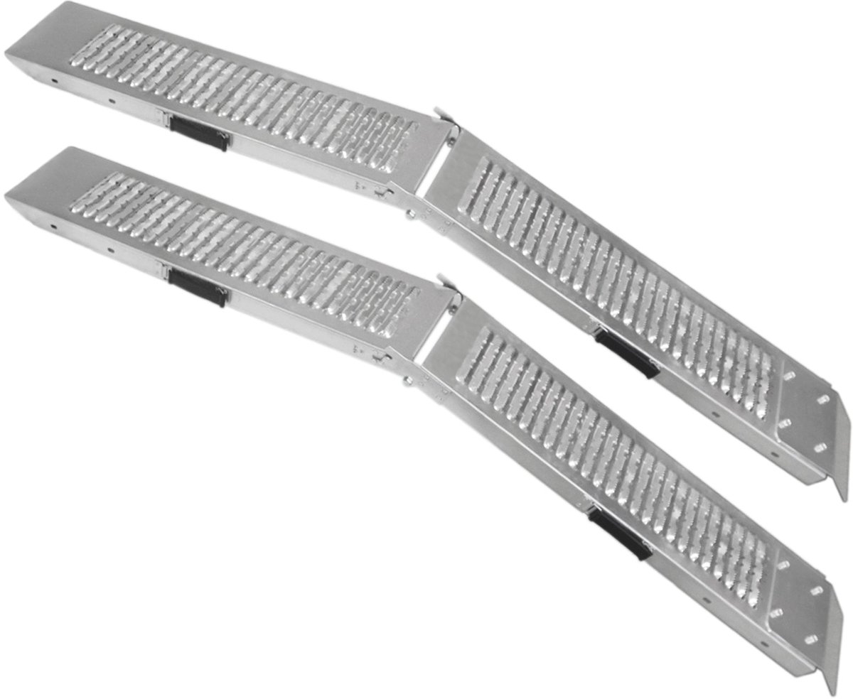 Opvouwbare Oprijplaten 200kg – Antislip Zwaar Staal | Gratis Ratelspanband