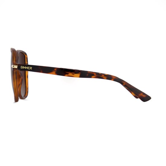 SINNER Barfleur- Zonnebril - Polariserende SINTEC®-lenzen - Tortoise bruin - Dames - One size - BIO based frame van Merkloos — afbeelding 3