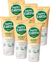Happy Earth Shampoo - Baby & Kids - Babyverzorging - 100% Natuurlijk - 6 x 200 ml