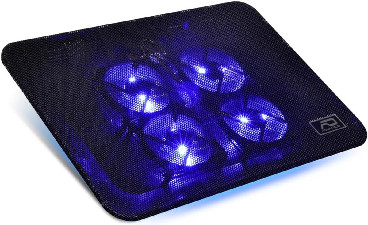 Universele Notebook Koeler met 4 Verlichte Ventilators voor Laptops tot 17 inch