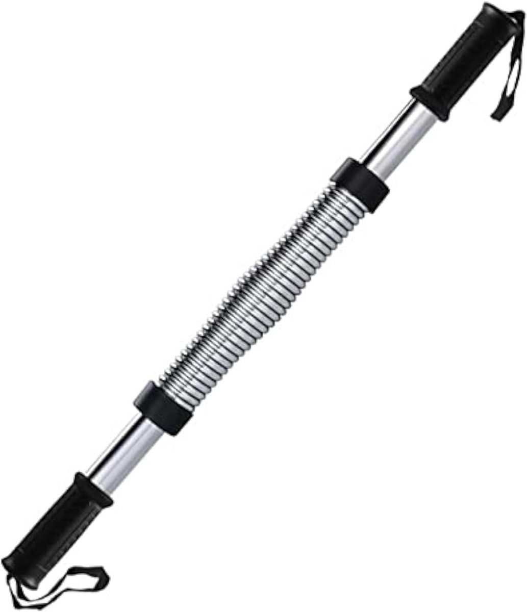 Krachtstok - Oefenbar - Bovenlichaam Trainen - Verstelbare Weerstand - 60 cm - Zwart Zilver