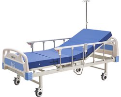 VEVOR Elektrisch Ziekenhuisbed, 2-Functie Ziekenhuisbed met Verstelbare Rugleuning en Beensteun, 12,7cm Wielen en Schuimmatras voor Thuiszorg, Verpleeghuis en Ziekenhuis, Max. 250KG