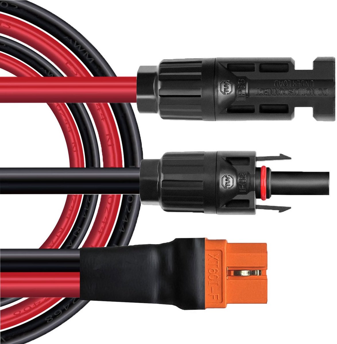 5 Meter Zonnepaneel naar XT60i Kabel 10 AWG 6mm² Verlengsnoer voor Powerstation
