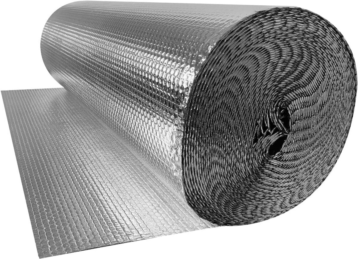 Reflecterende Isolatiefolie 3-4mm - Warmte- en Geluidsisolatie voor Radiator, Dak, Muur en Vloer