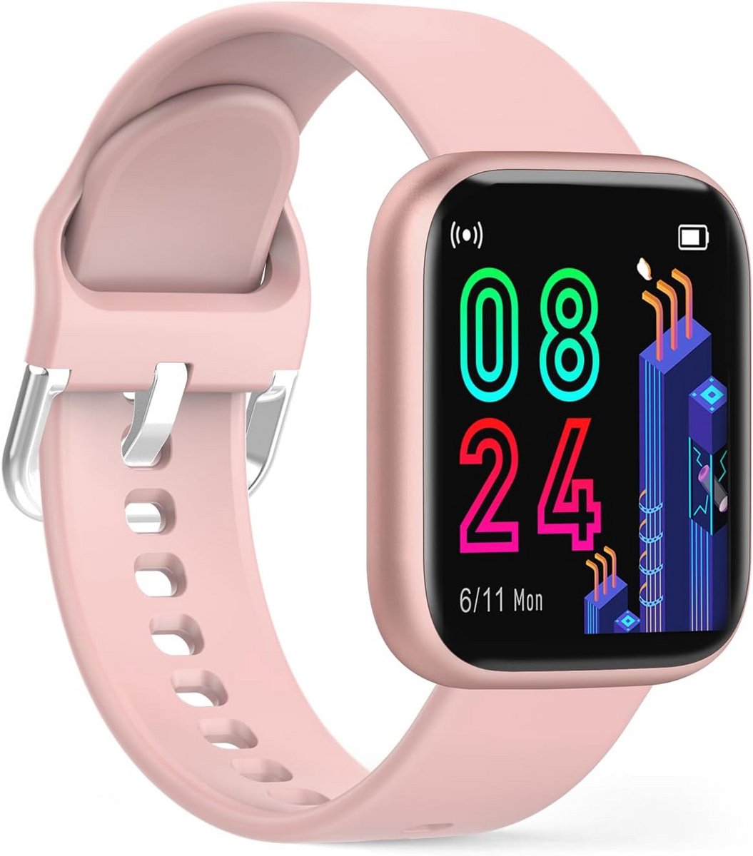 Dames Smartwatch met Hartslag, SpO2 en Slaapmonitoring, Waterdicht