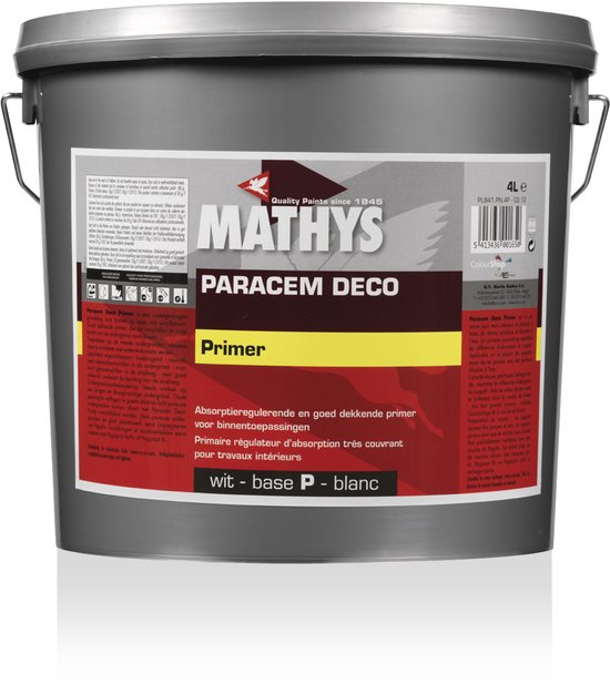 Mathys Paracem Deco Primer - 4 l - 10 m²/l - Wit