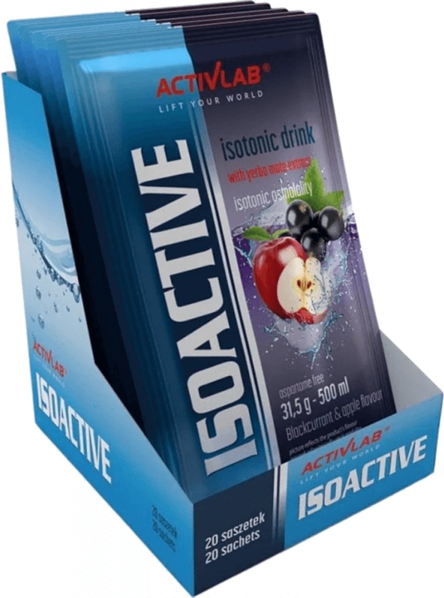 Activlab Isoactiv (20x31,5g) Blackcurrant & Apple - Energie & Uithoudingsvermogen - Elektrolyten