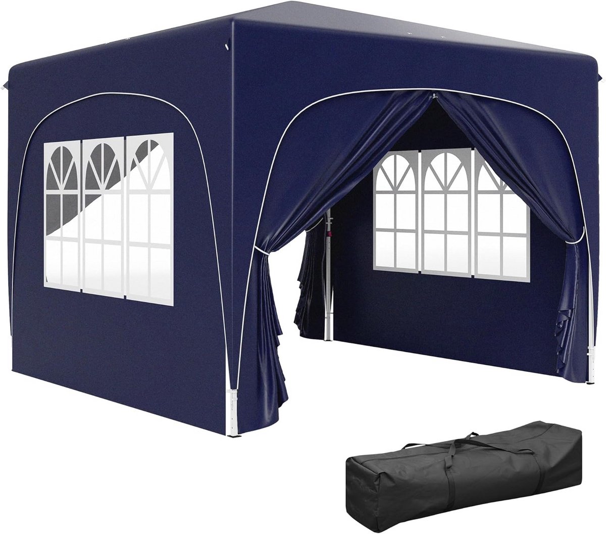 Pop-up Partytent 3x3m met Zijwanden UV-Bescherming & Draagtas