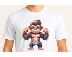 Chimp Muscle Energy - T Shirt - Gym - Strong - BeastMode - GymLifestyle - Gift - Cadeau - Sterk - FitnessMotivatie - GymMotivatie